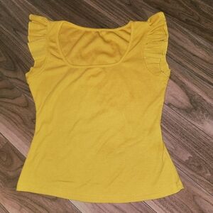 🔥Sunflower Yellow Ruffled Sleeve Women's Top